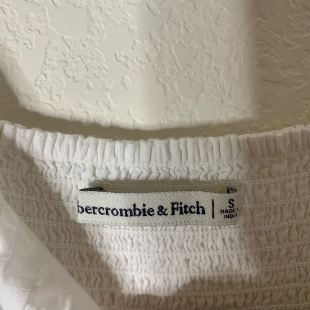 Abercrombie & Fitch White Maxi Dress with Flutter Sleeves